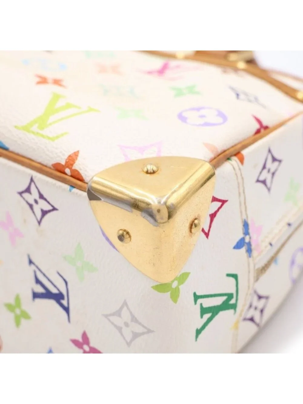 Louis Vuitton Tourville Blanc Monogram Multicolor Leather Handbag White